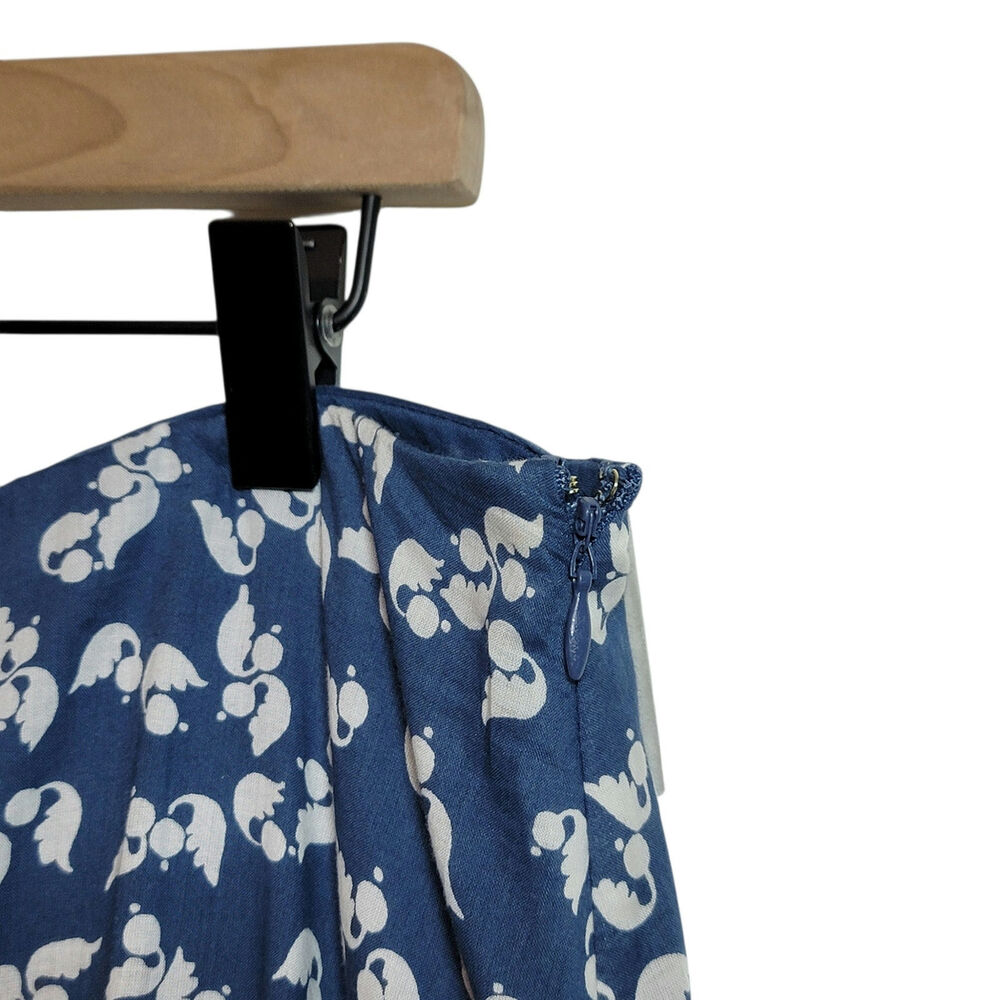 Ralph Lauren Floral Cotton Tiered Ruffle Hem Maxi Skirt Blue White 16 Romantic - Picture 4 of 14